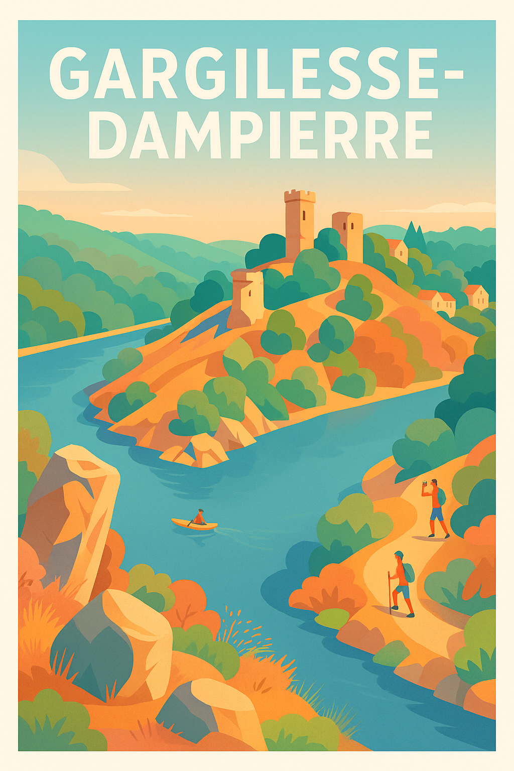 Affiche Gargilesse-Dampierre — Escapade bucolique au cœur de la nature · poster d'art de Gargilesse-Dampierre