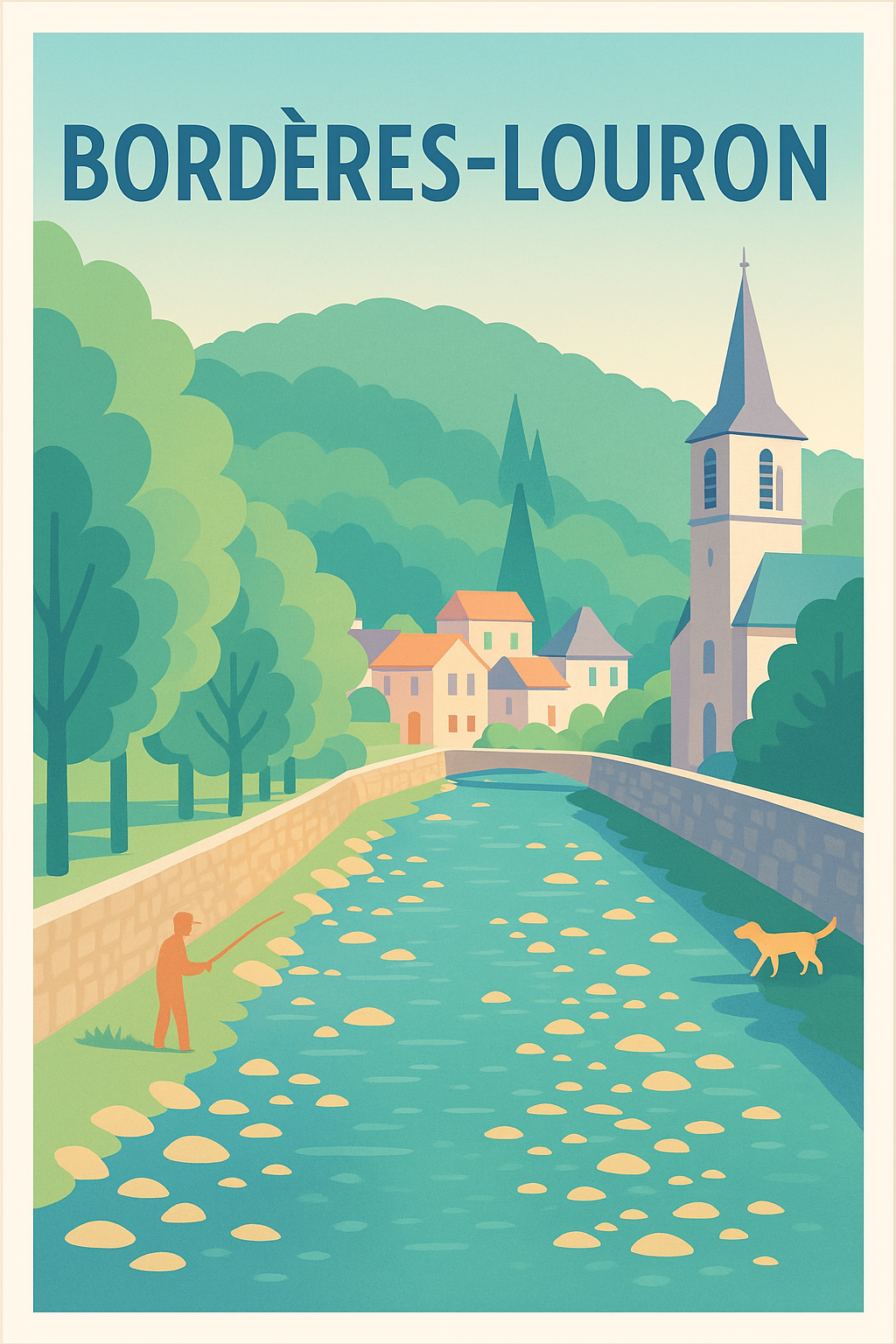 Affiche de Bordères-Louron - Tranquillité au fil de l'eau