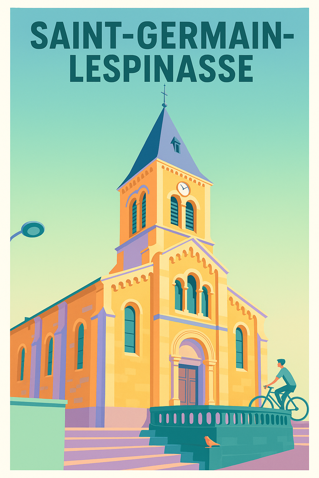 Affiche de Saint-Germain-Lespinasse - L'élégance architecturale au cœur de la ville