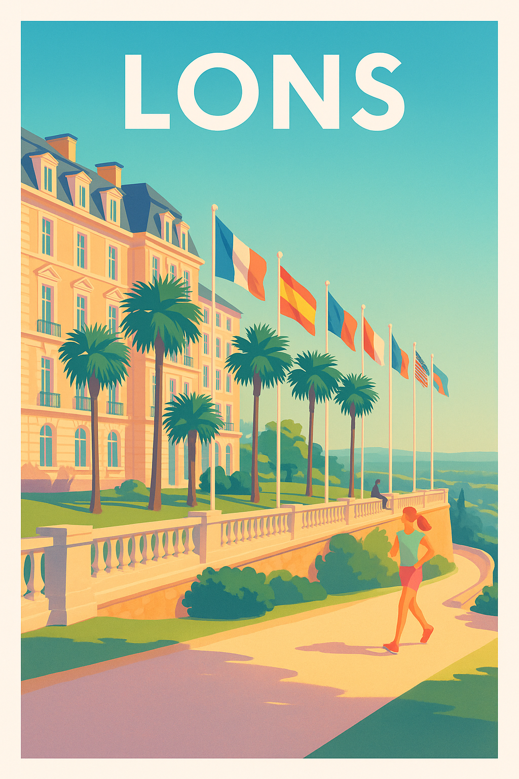 Affiche de Lons - Évasion lumineuse au fil des drapeaux