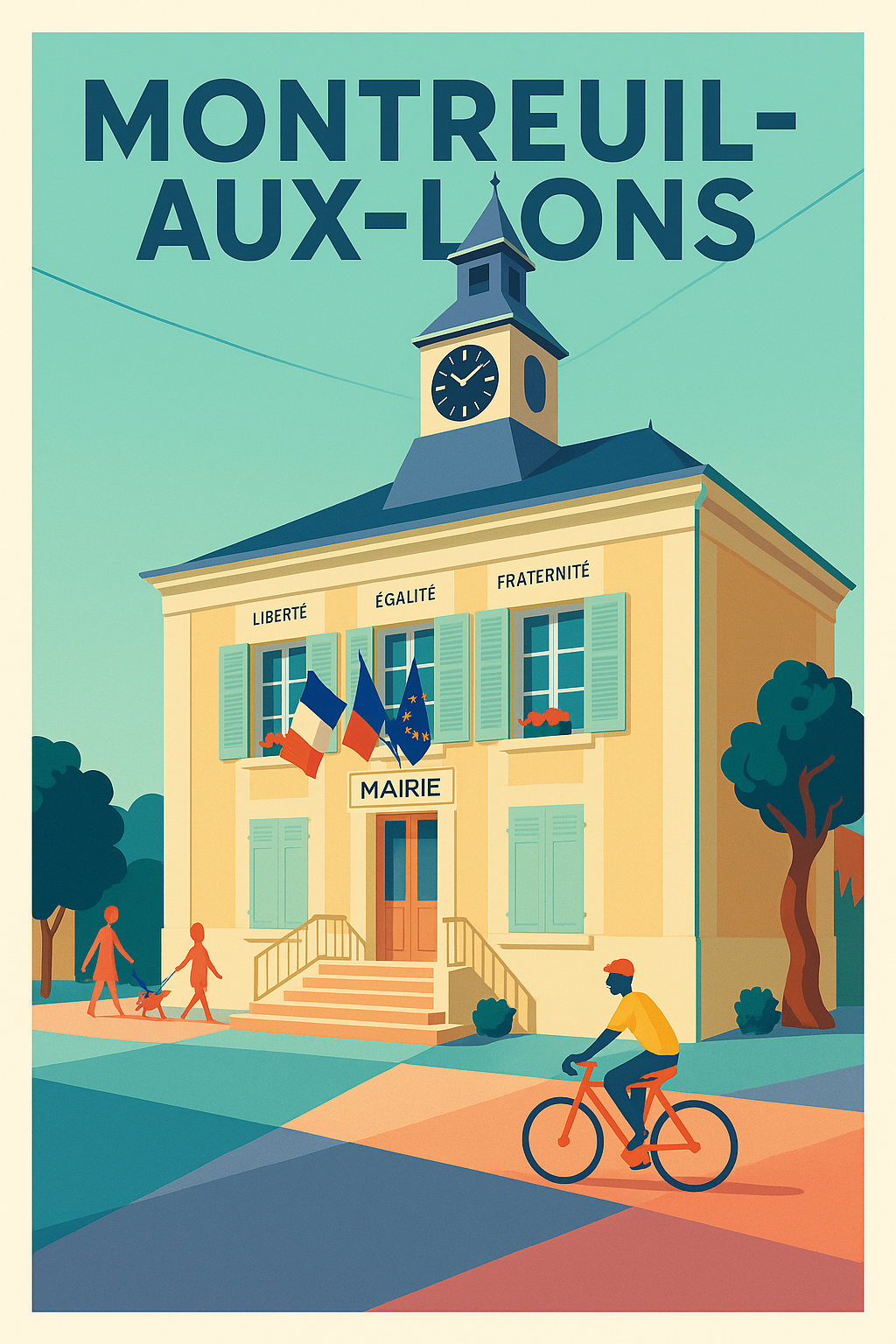 Affiche de Montreuil-aux-Lions - Le charme de la mairie animée
