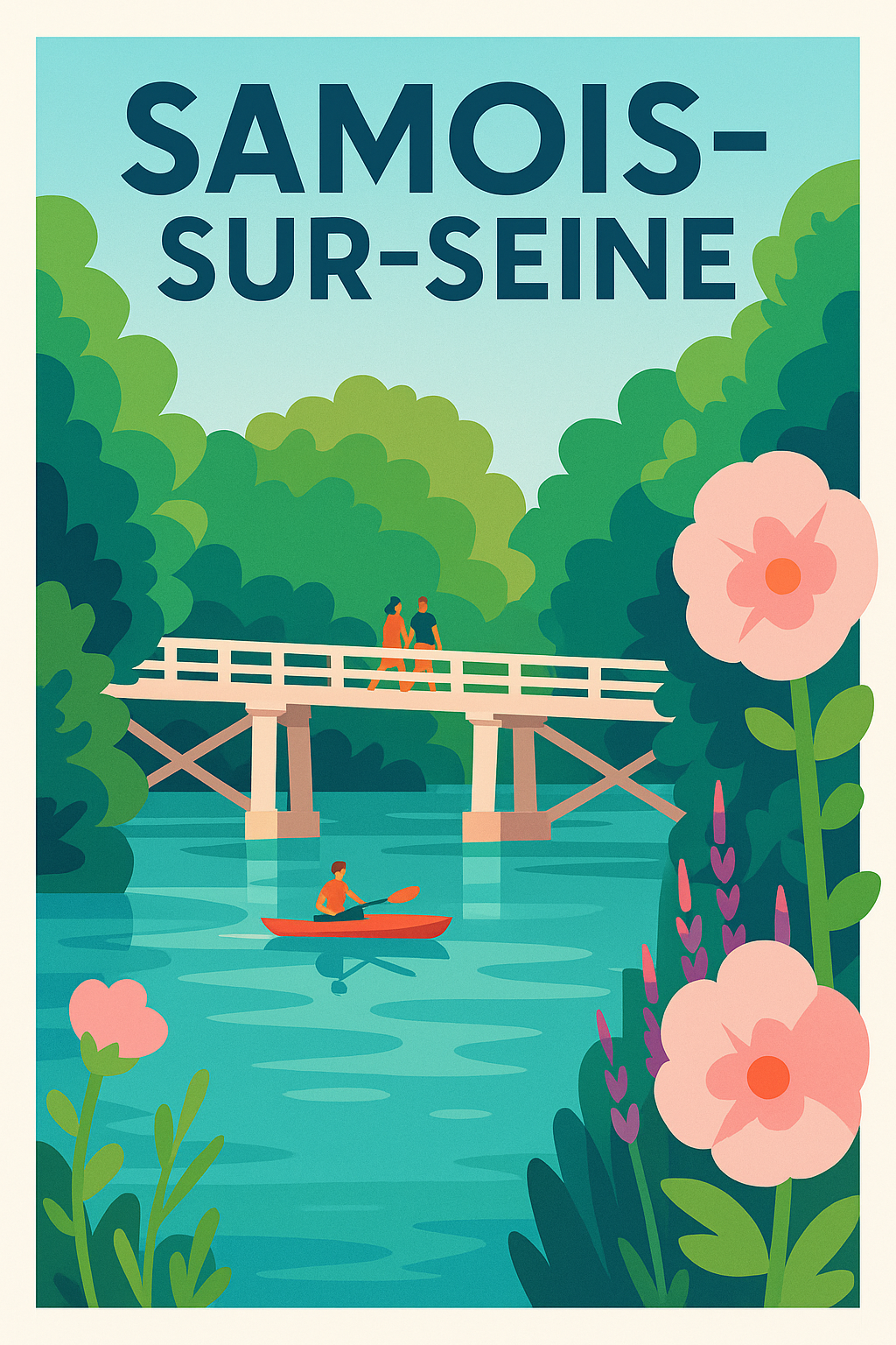 Affiche de Samois-sur-Seine - Évasion et nature au fil de l'eau