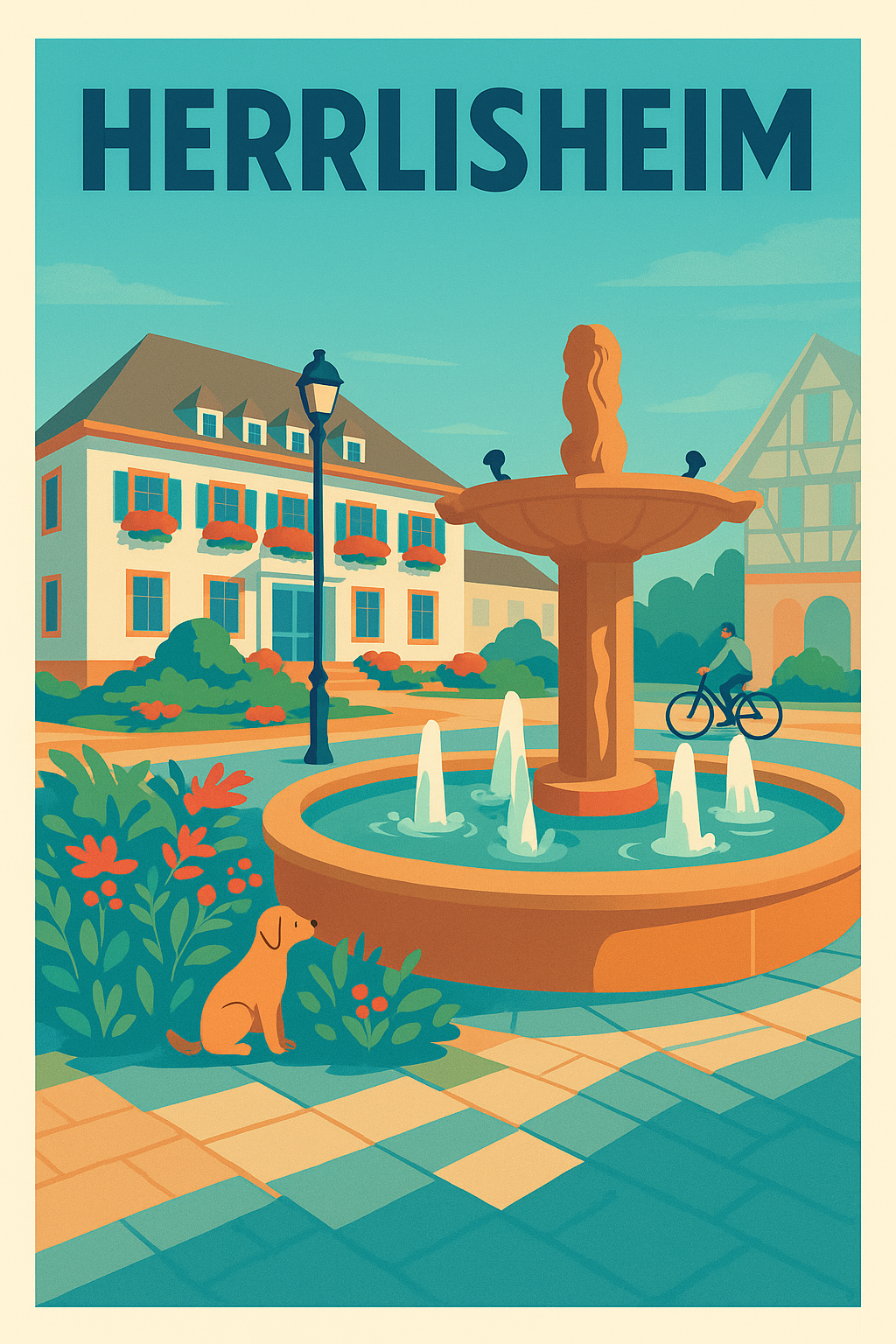Affiche de Herrlisheim - Charme paisible et authenticité alsacienne