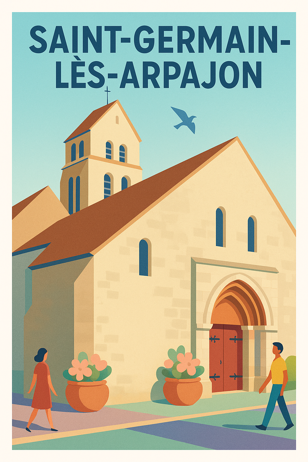 Affiche de Saint-Germain-lès-Arpajon - Charme et sérénité d'une église intemporelle