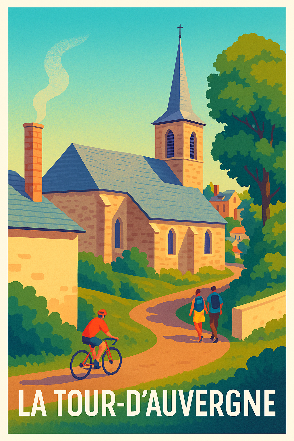 Affiche La Tour-d'Auvergne — Charme et sérénité au cœur de la nature · poster d'art de La Tour-d'Auvergne