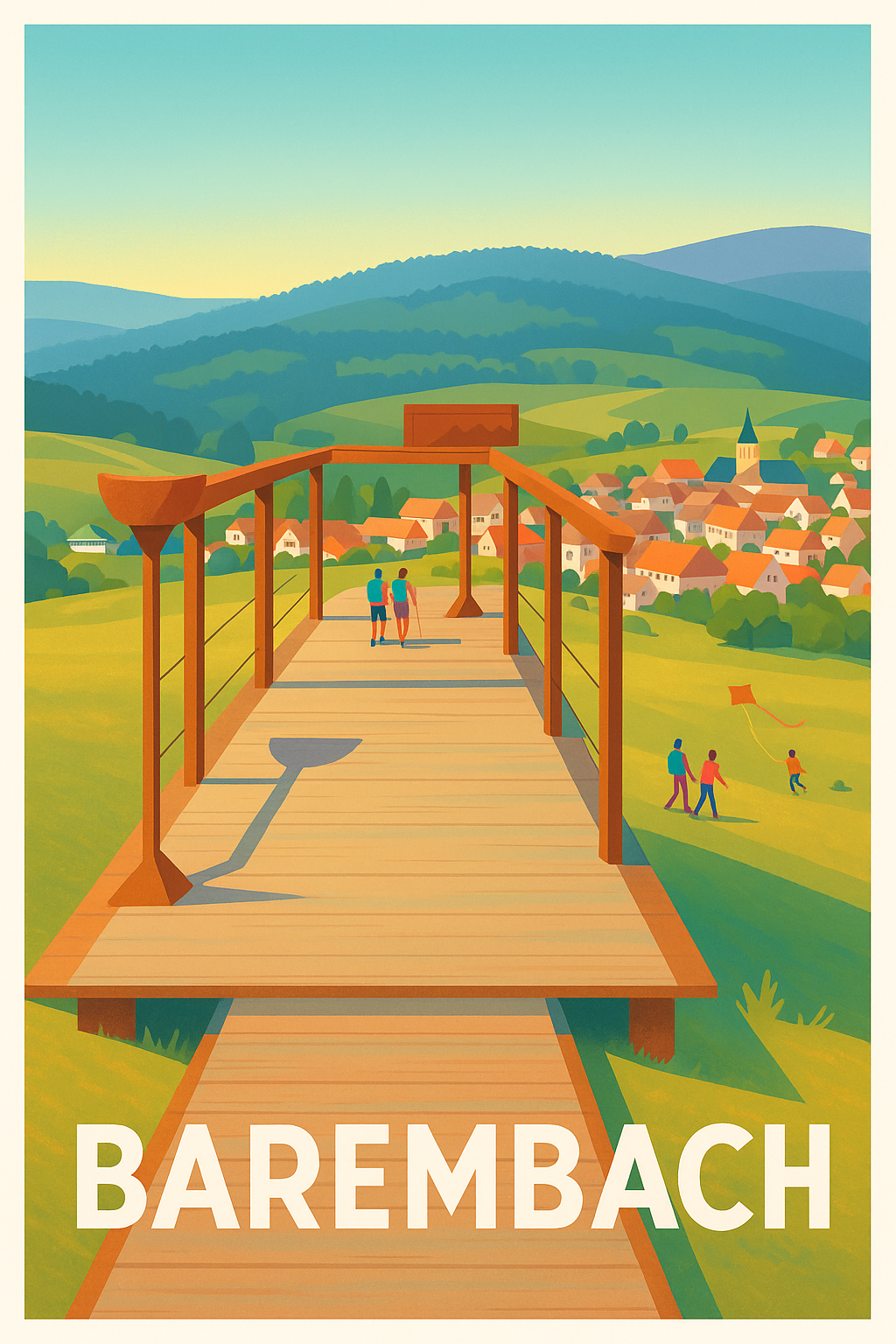 Affiche de Barembach - Panorama bucolique en pleine nature