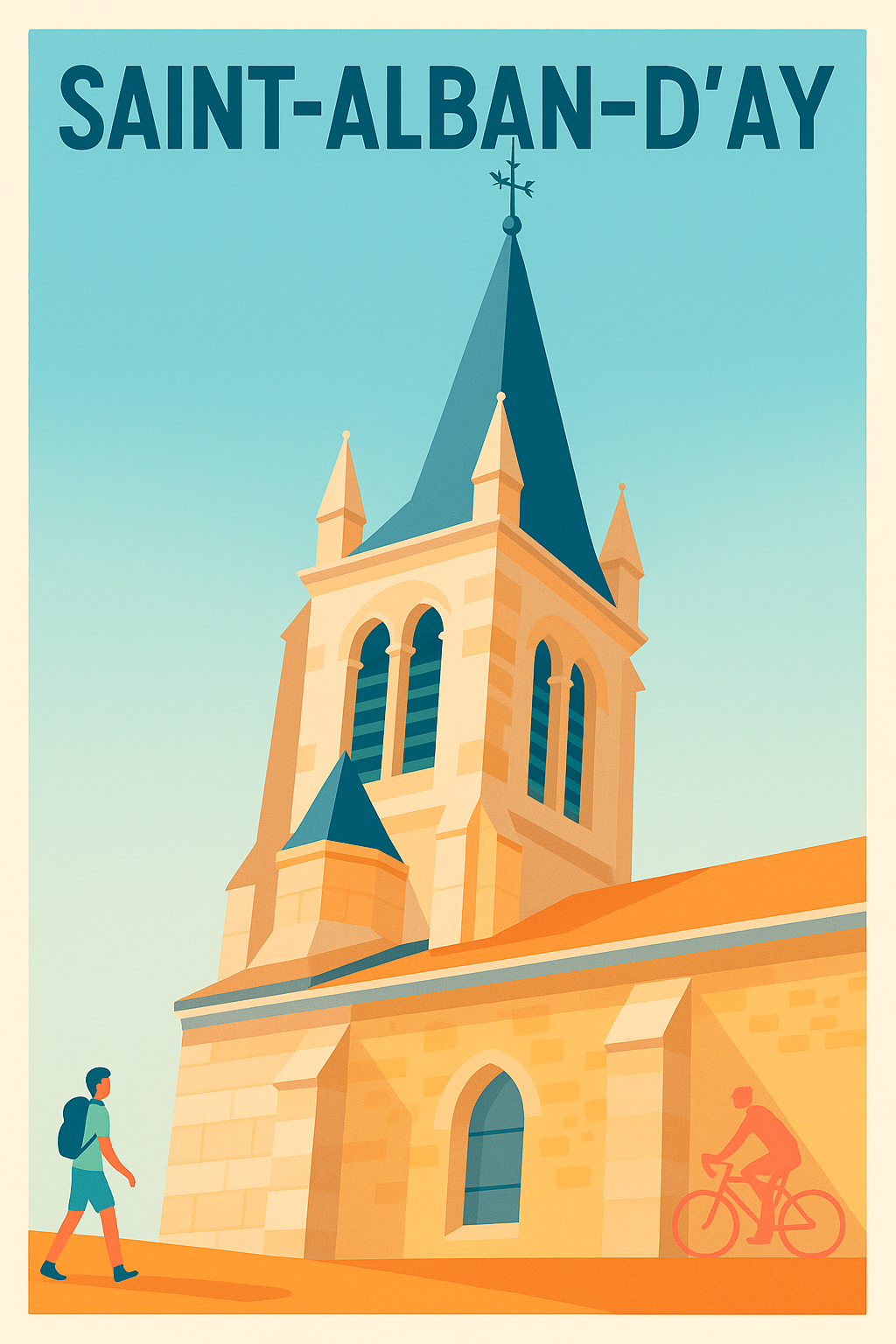 Affiche de Saint-Alban-d'Ay - Charme pittoresque du patrimoine local