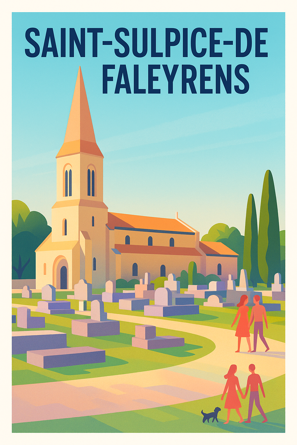 Affiche de Saint-Sulpice-de-Faleyrens - Charme et Sérénité en Bord de Dordogne
