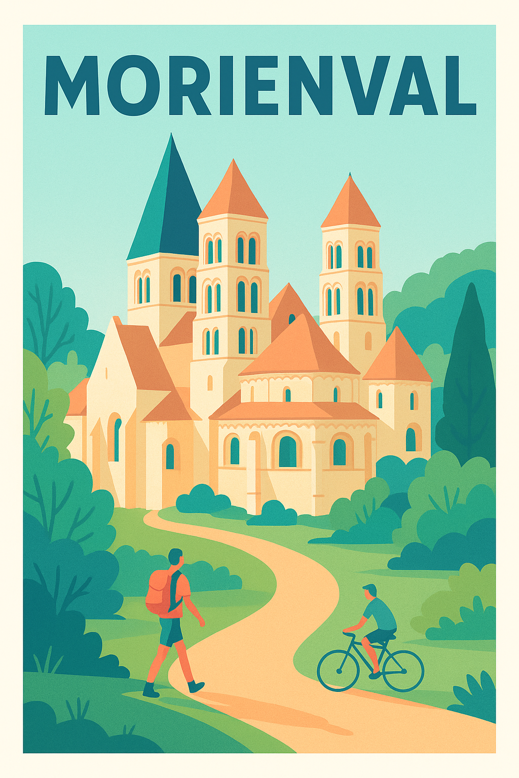 Affiche de Morienval - L'élégance romane en pleine nature