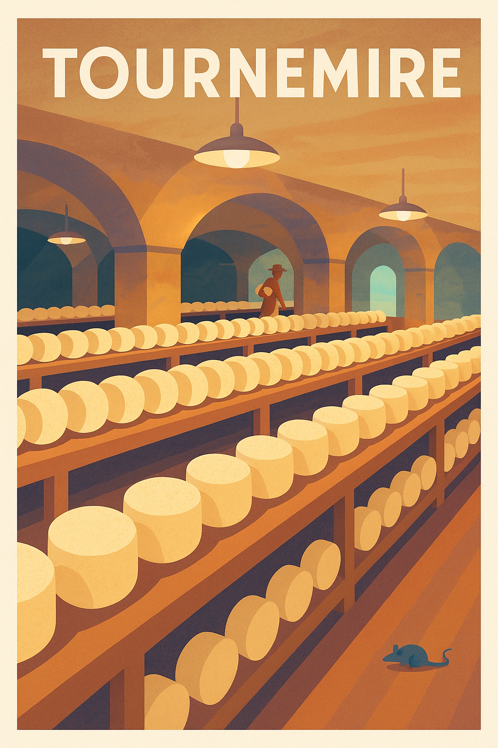 Affiche Tournemire — L'univers du fromage envoûtant · poster d'art de Tournemire