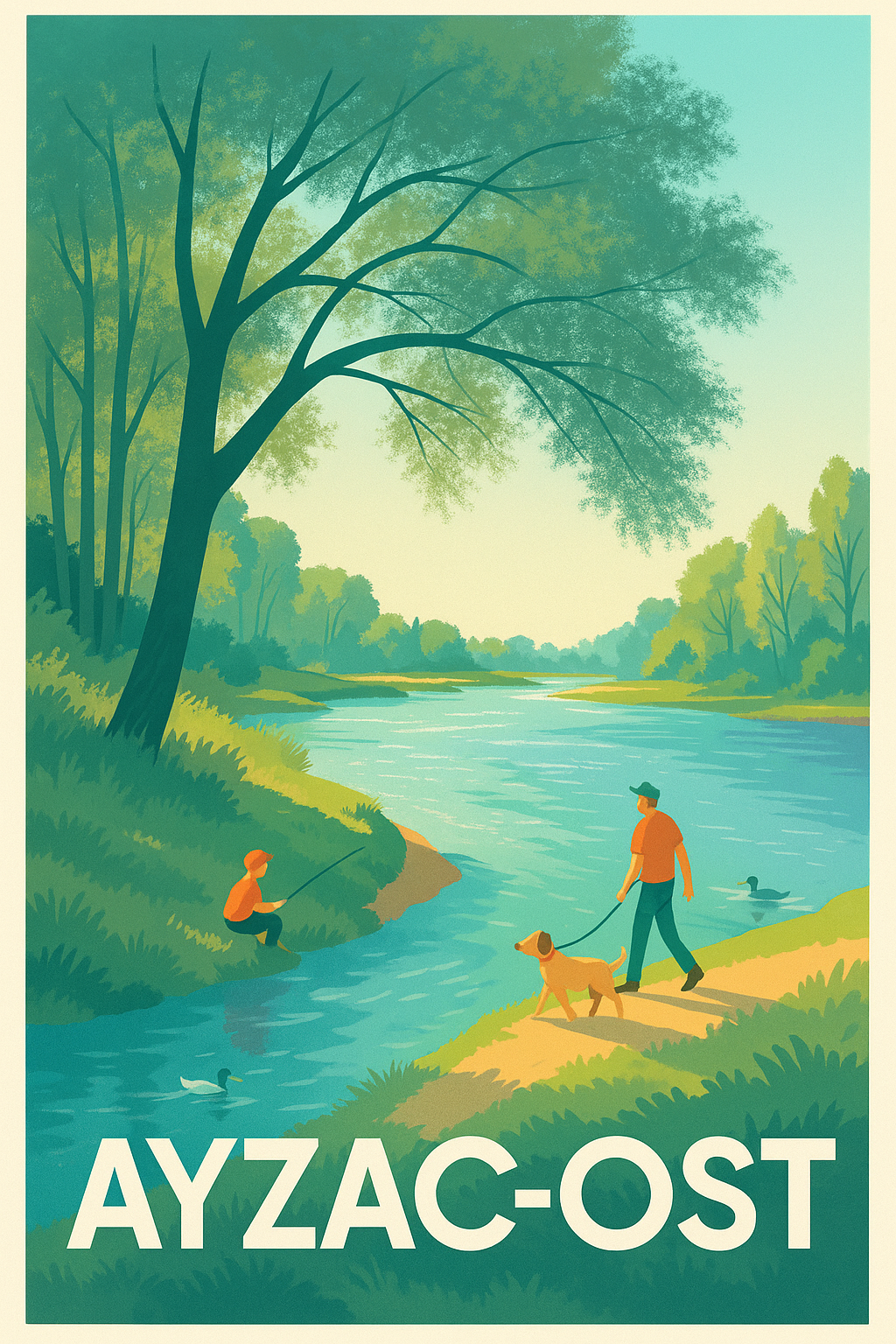 Affiche de Ayzac-Ost - La nature en harmonie au fil de l'eau