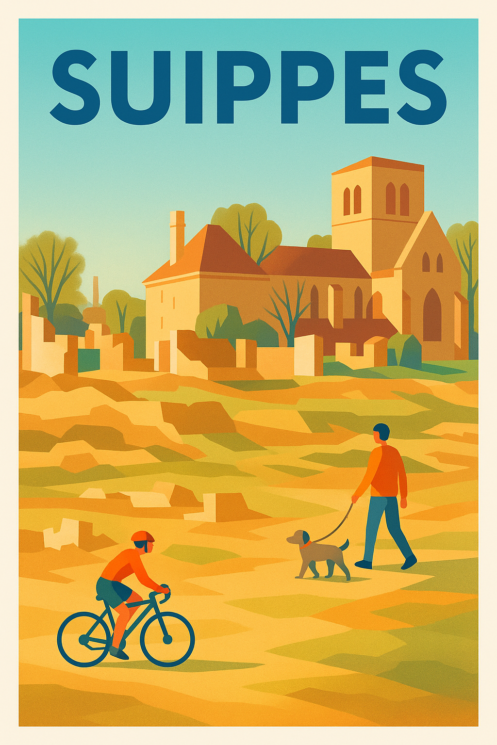 Affiche de Suippes - Promenade et vélo au cœur du patrimoine