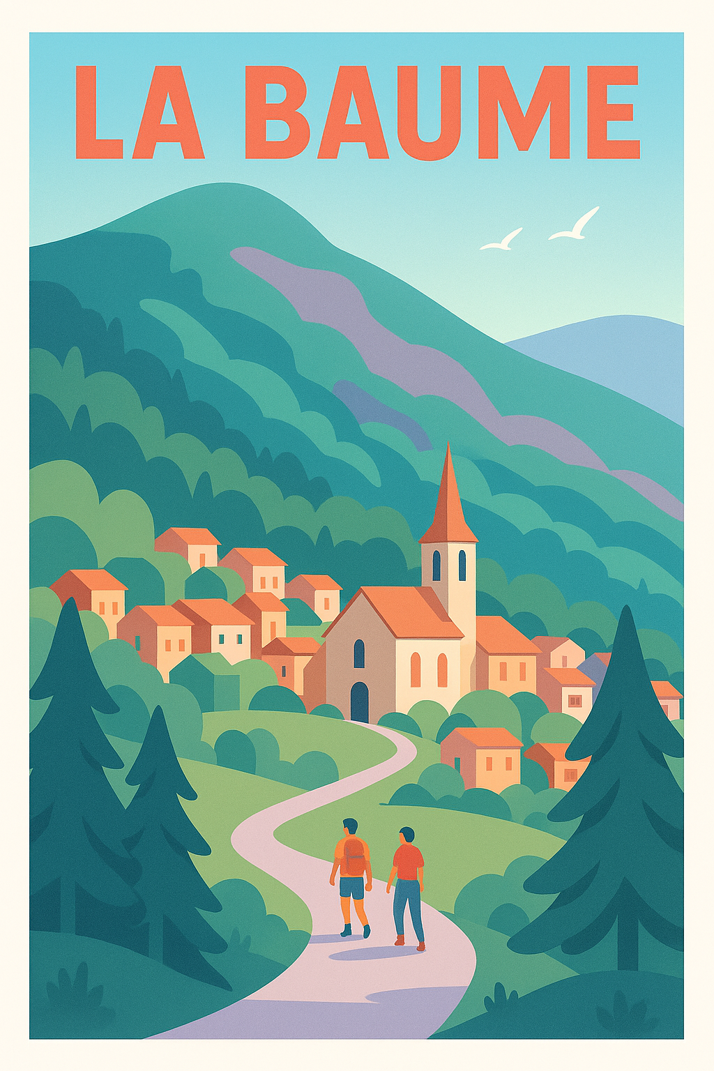 Affiche La Baume — Escapade paisible au cœur de la nature · poster d'art de La Baume