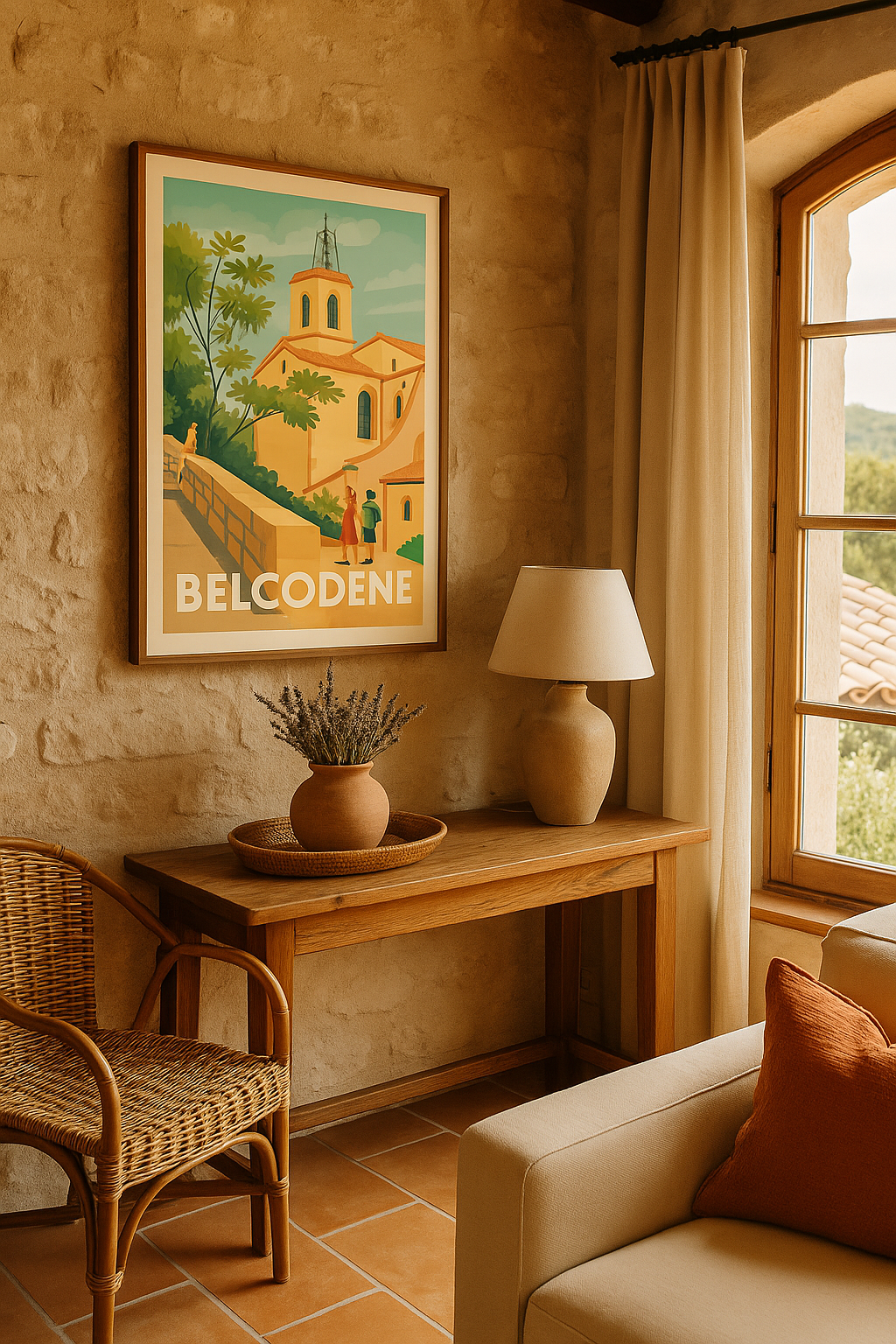 Affiche Belcodène - Charme et sérénité provençale - Afich
