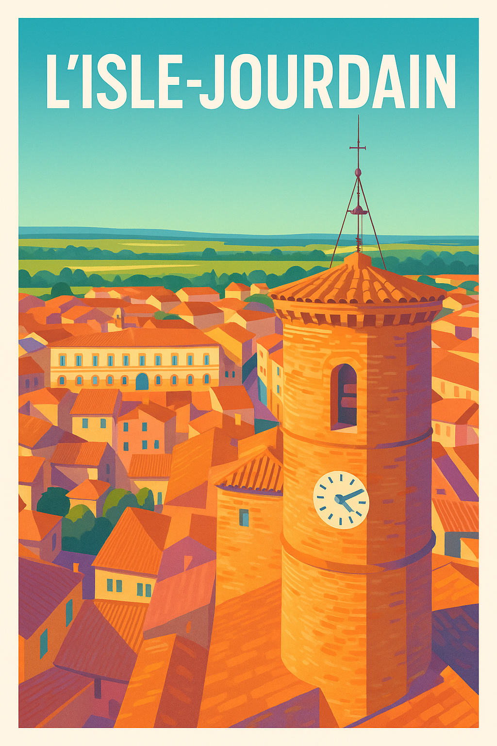 Affiche de L'Isle-Jourdain - Charme et authenticité du Sud-Ouest