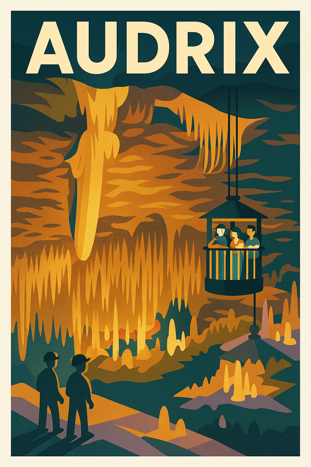 Affiche Audrix — Exploration souterraine fascinante · poster d'art de Audrix