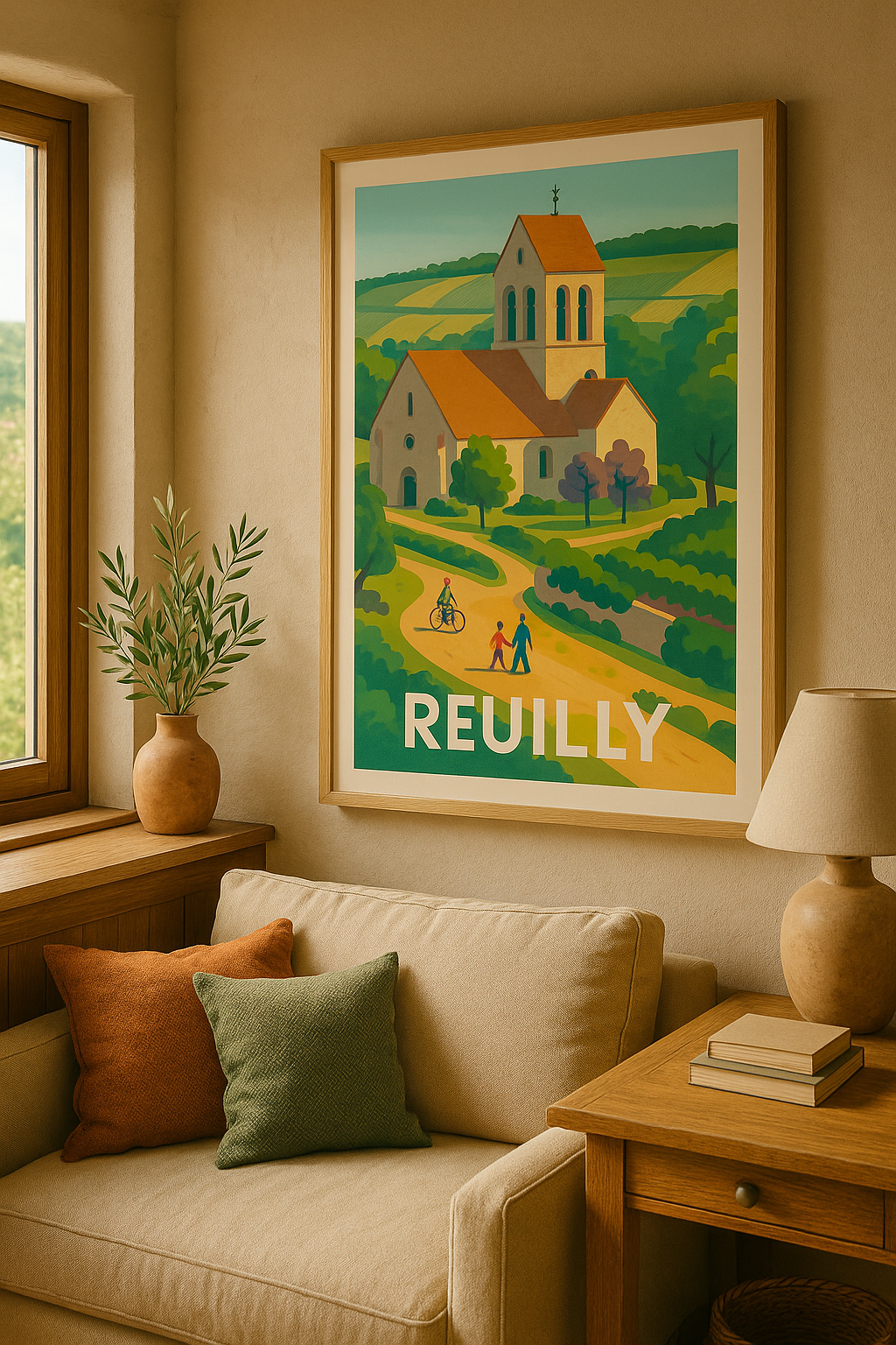 Mise en situation Affiche Reuilly - Évasion bucolique au cœur de la campagne