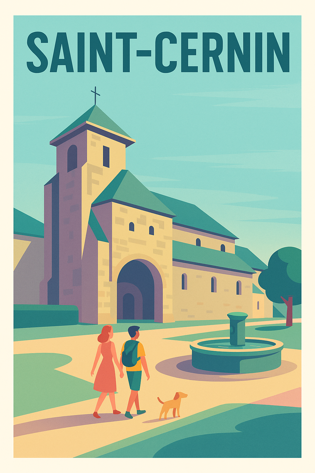 Affiche de Saint-Cernin - Charme et Sérénité au Cœur du Village