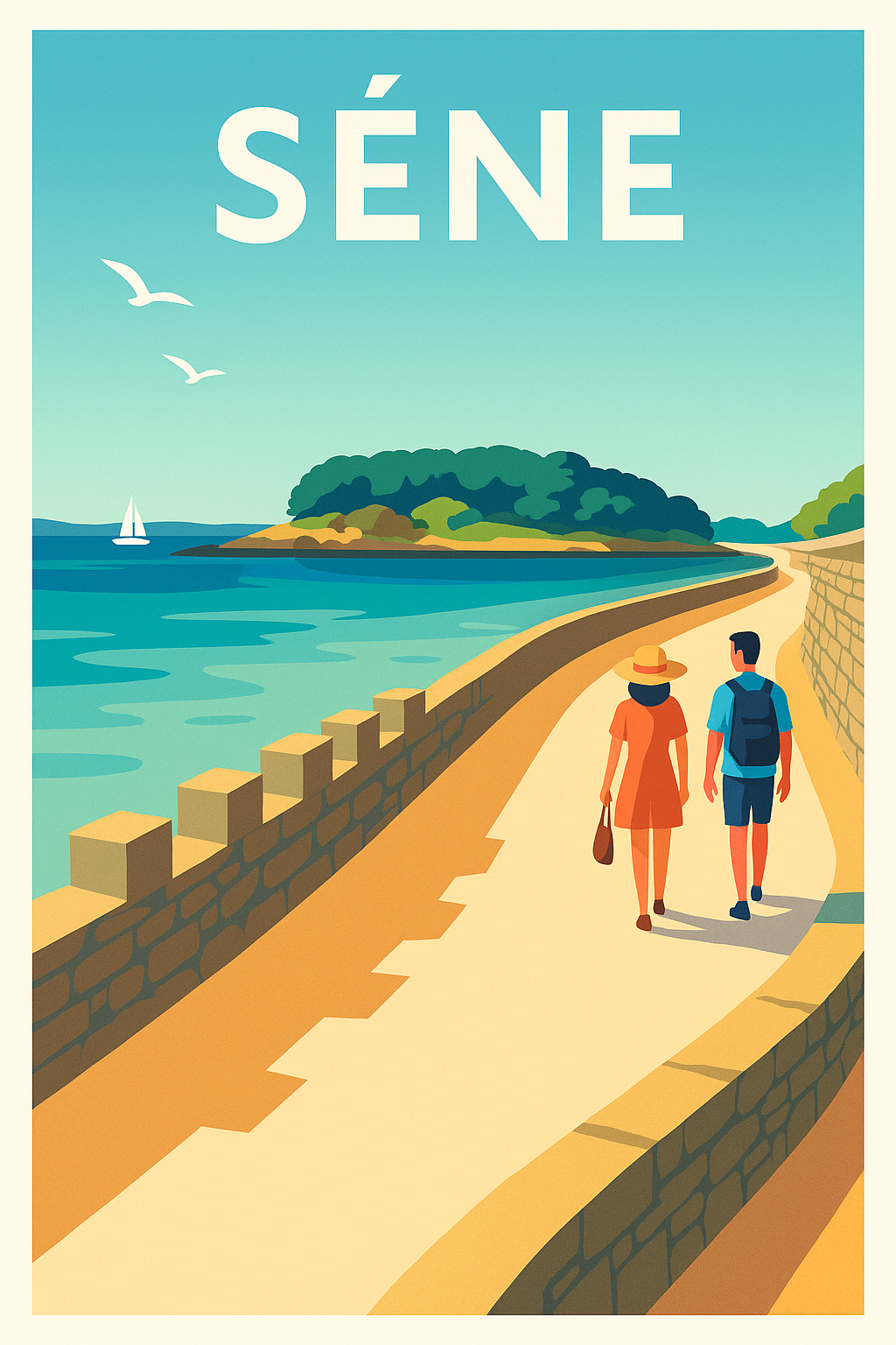Affiche de Séné - Promenade en bord de mer