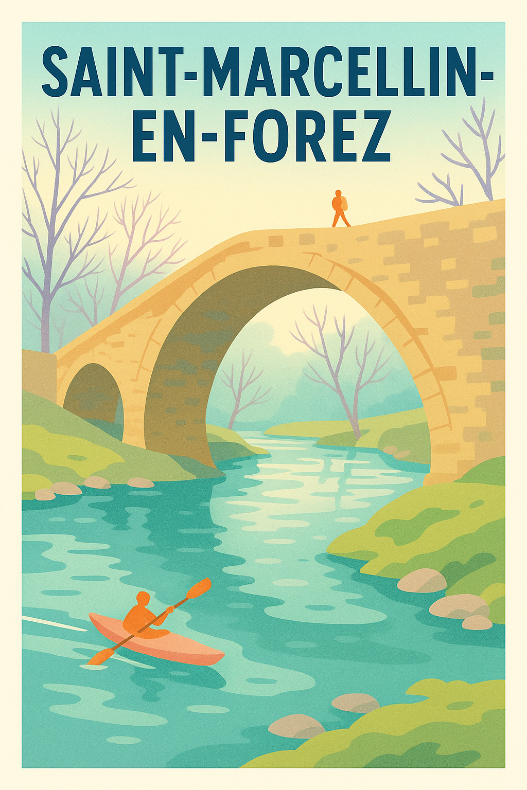 Affiche de Saint-Marcellin-en-Forez - Évasion au fil de l'eau