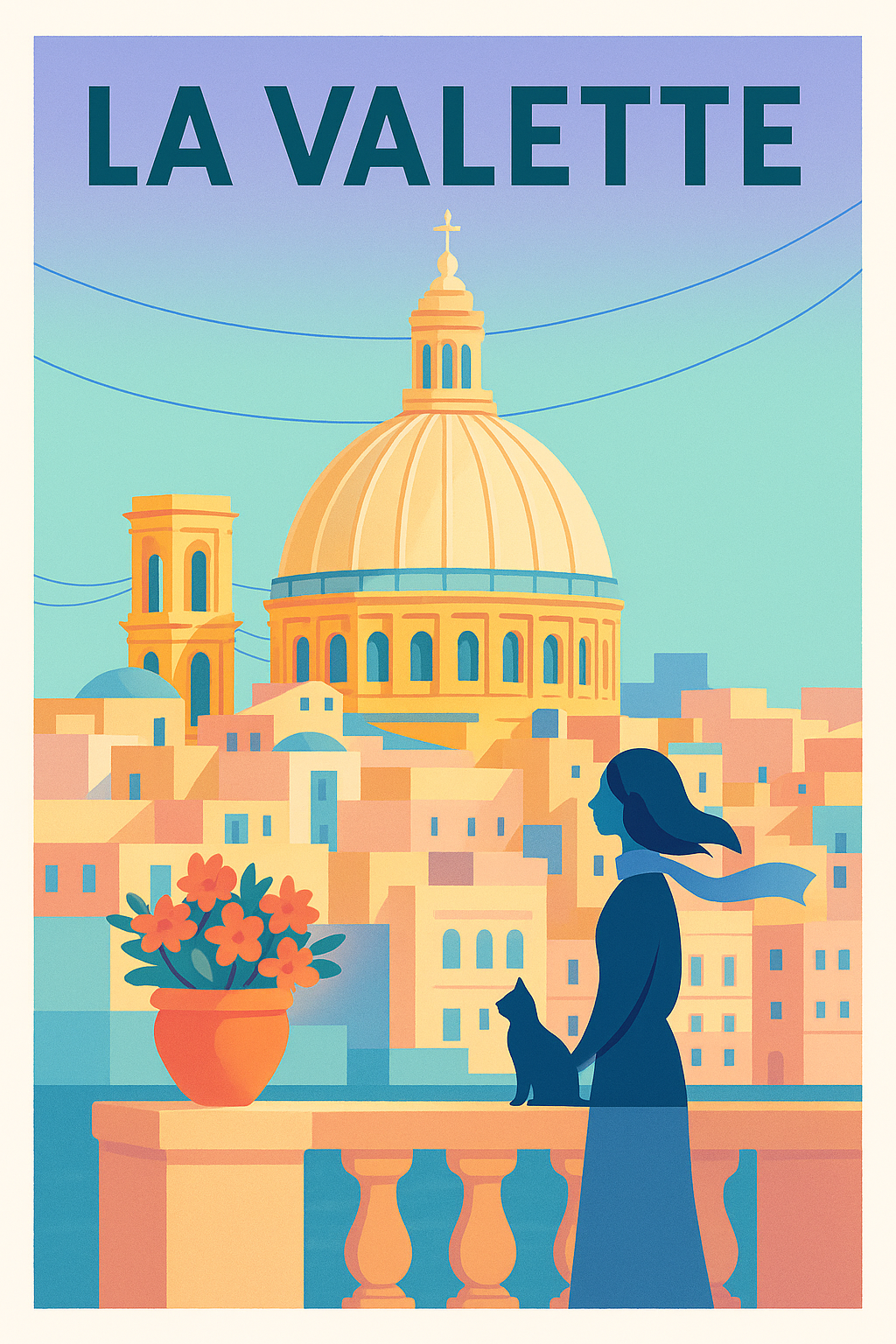 Affiche de La Valette - L'élégance méditerranéenne à couper le souffle