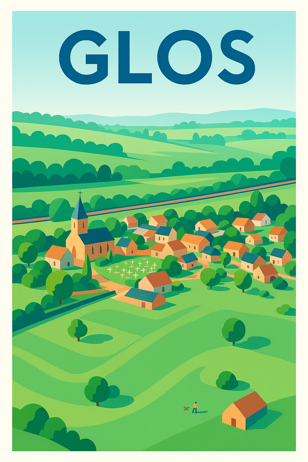 Affiche de Glos - Charme et sérénité de la campagne normande