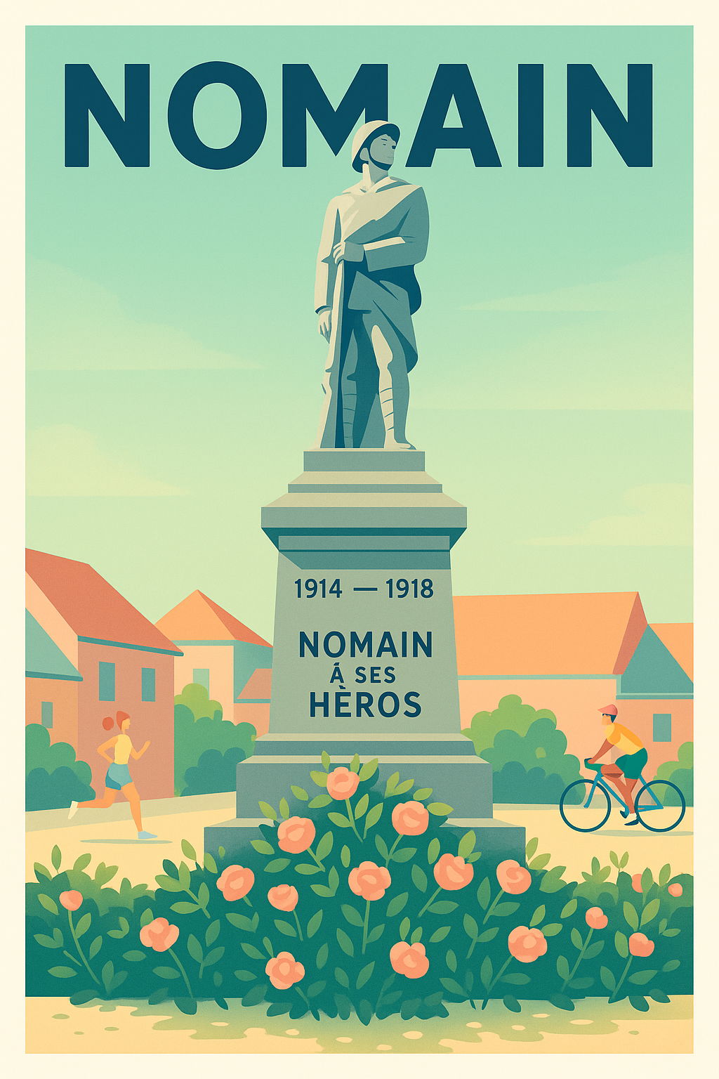 Affiche de Nomain - Hommage à ses héros de 1914-1918