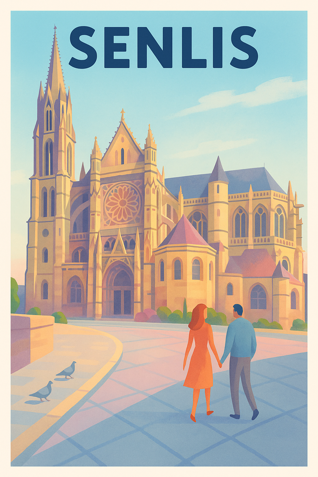 Affiche de Senlis - L'élégance historique au cœur de l'Oise