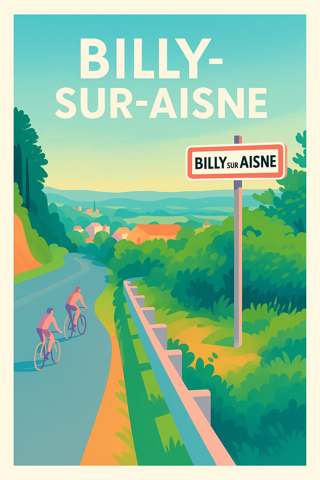 Affiche de Billy-sur-Aisne - Invitation à la balade bucolique