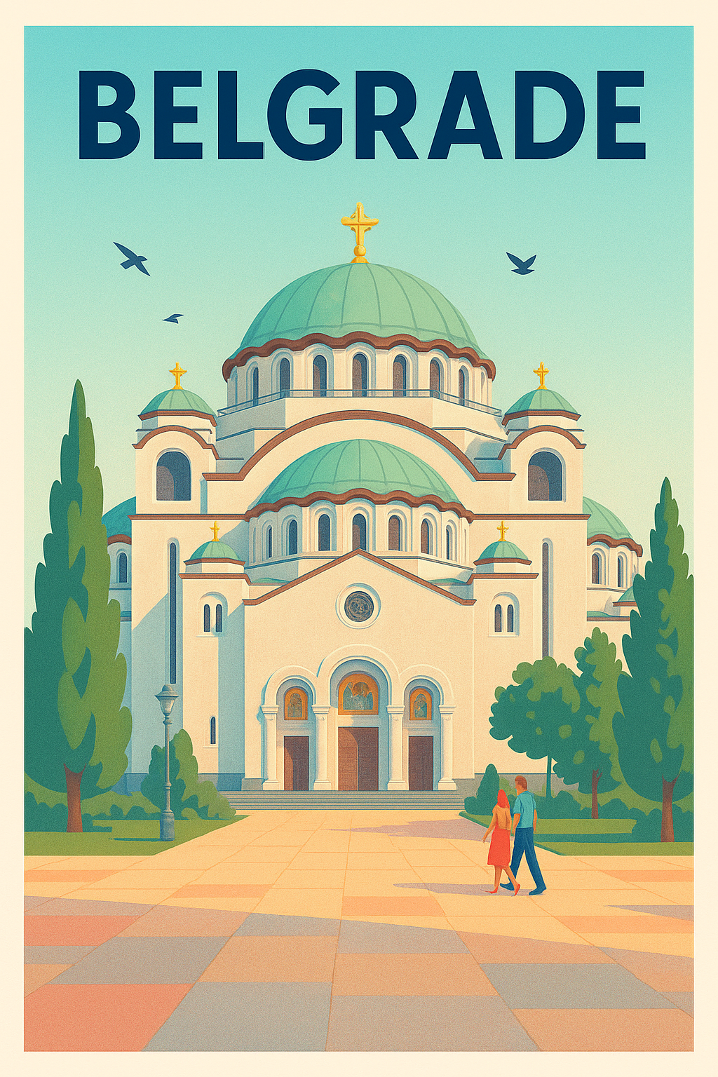 Affiche de Belgrade - L'élégance architecturale au cœur de la Sérbie