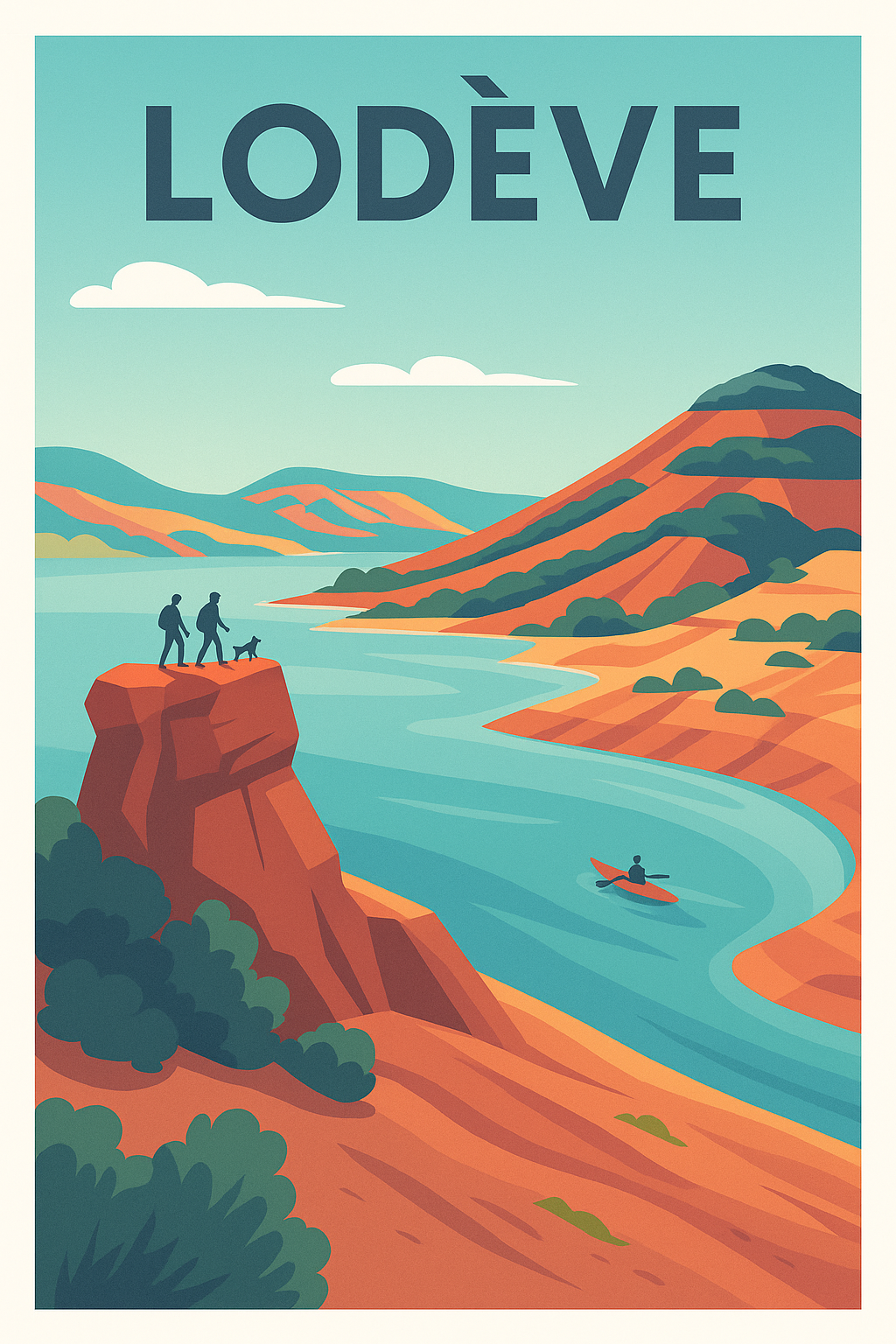 Affiche de Lodève - Explorez les paysages naturels emblématiques