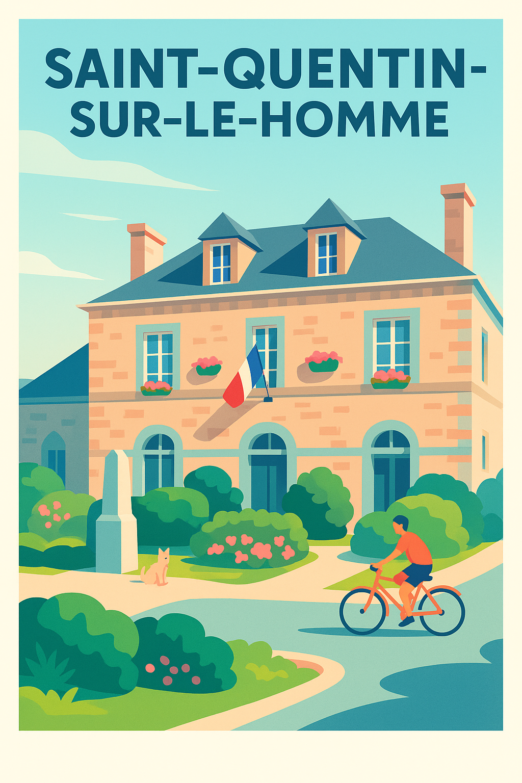 Affiche de Saint-Quentin-sur-le-Homme - Charme et sérénité au cœur de la Normandie