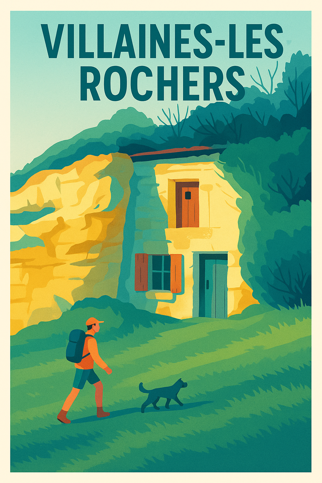 Affiche de Villaines-les-Rochers - L'appel de la nature et du patrimoine troglodyte