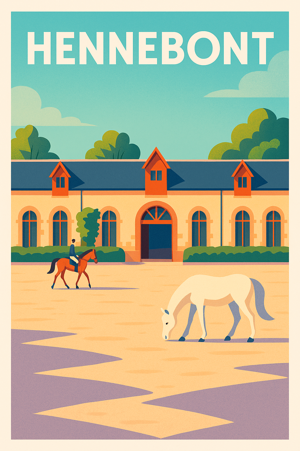 Affiche de Hennebont - Charme équestre et patrimoine breton