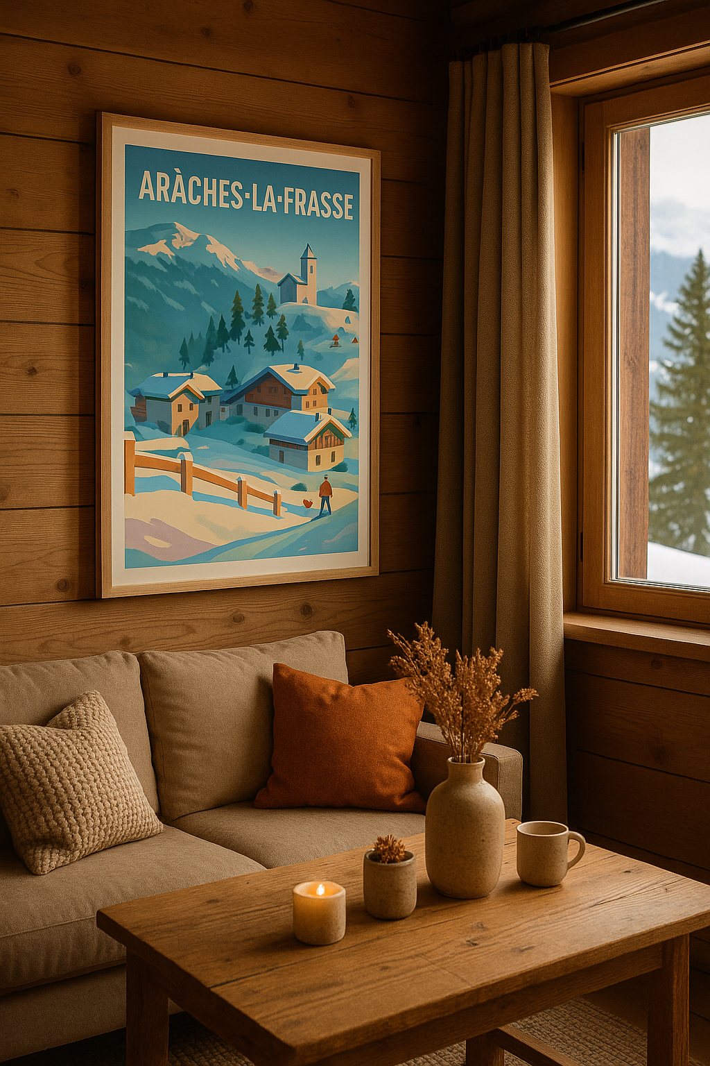 Mise en situation Affiche de Arâches-la-Frasse - Charmant village alpin enneigé