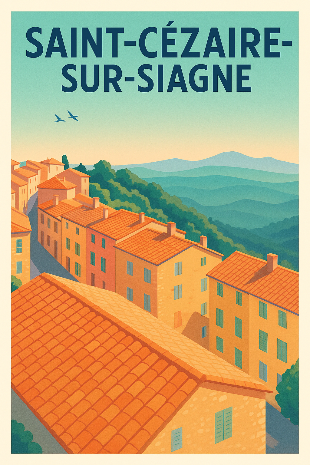 Affiche de Saint-Cézaire-sur-Siagne - Charme provençal et paysages enchanteurs