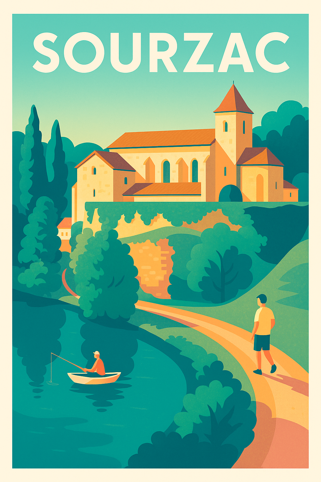 Affiche de Sourzac - Tranquillité et nature au cœur du Périgord