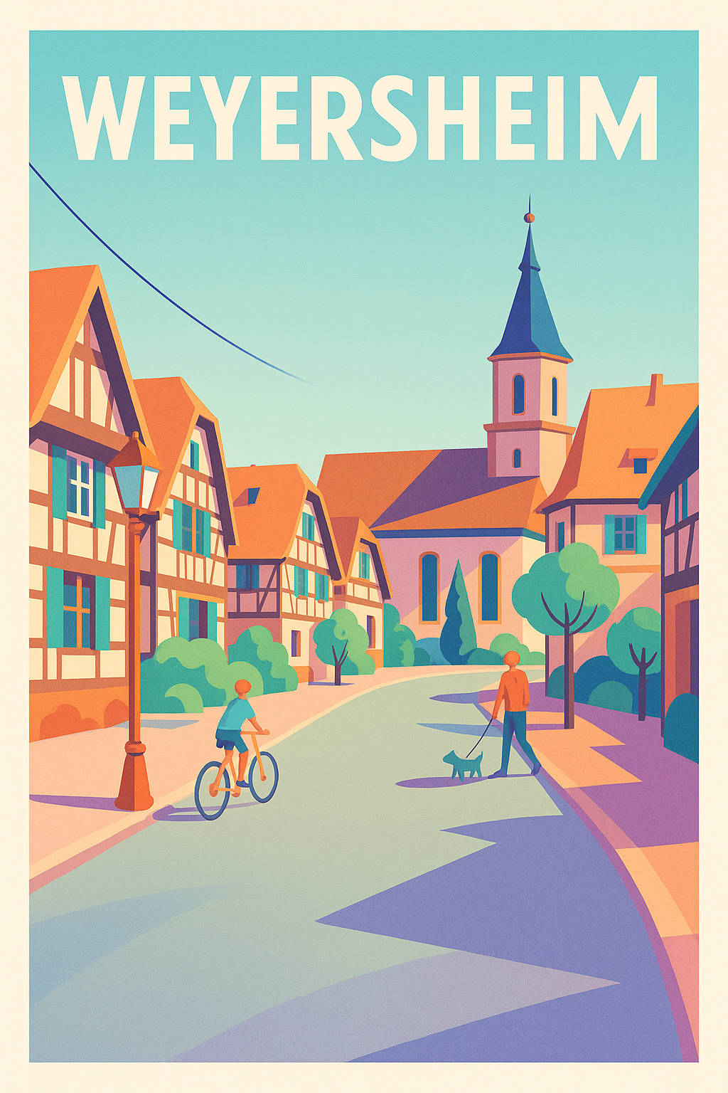 Affiche de Weyersheim - Charme pittoresque d'un village alsacien