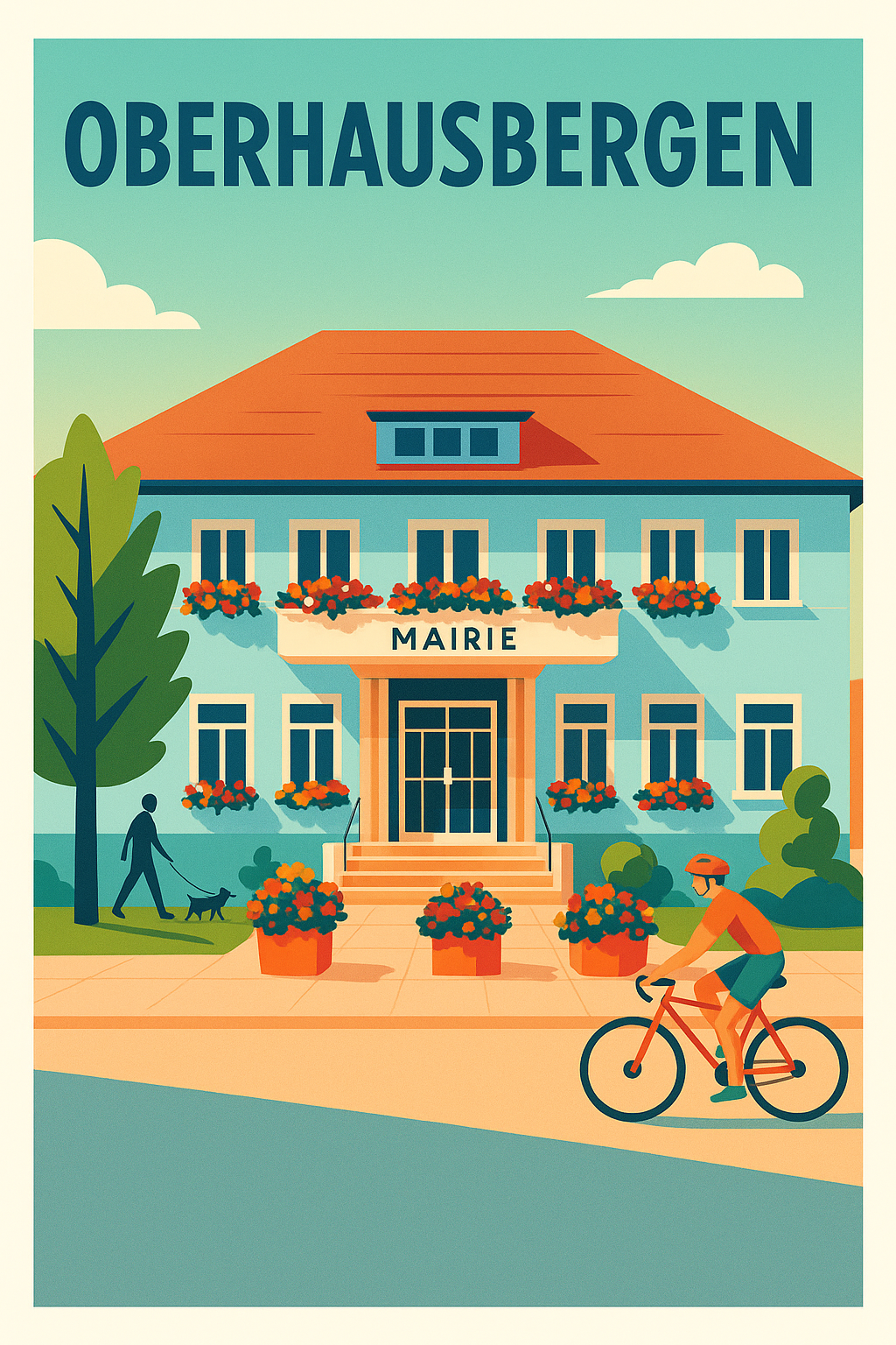 Affiche de Oberhausbergen - Charme et quiétude de la mairie locale