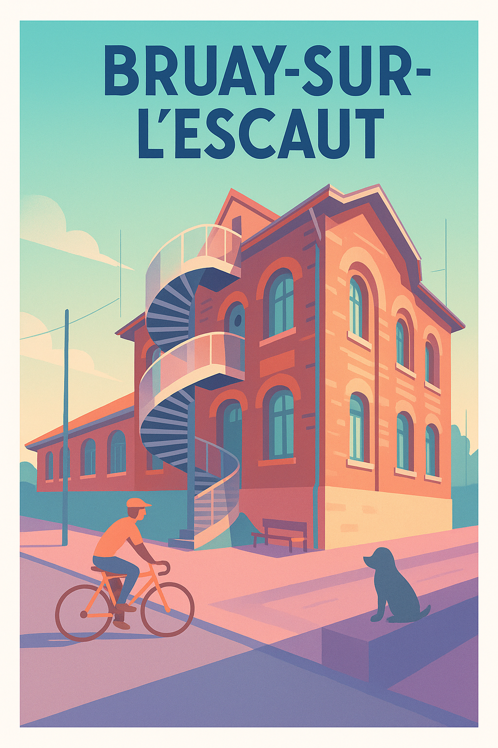 Affiche de Bruay-sur-l'Escaut - Charme architectural et vie tranquille
