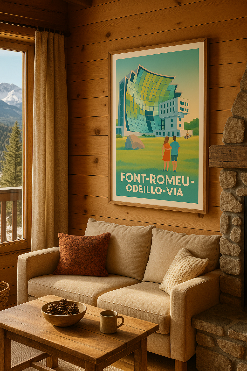 Mise en situation Affiche de Font-Romeu-Odeillo-Via - L'architecture solaire à portée de regard