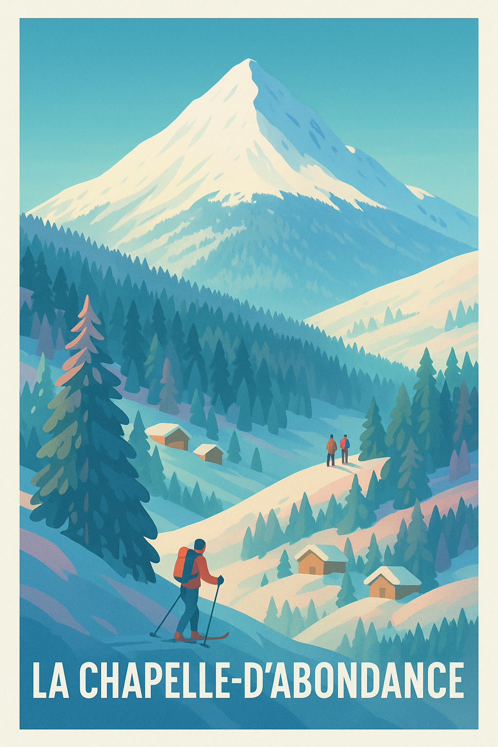 Affiche La Chapelle-d'Abondance — Évasion et sérénité montagnarde · poster d'art de La Chapelle-d'Abondance
