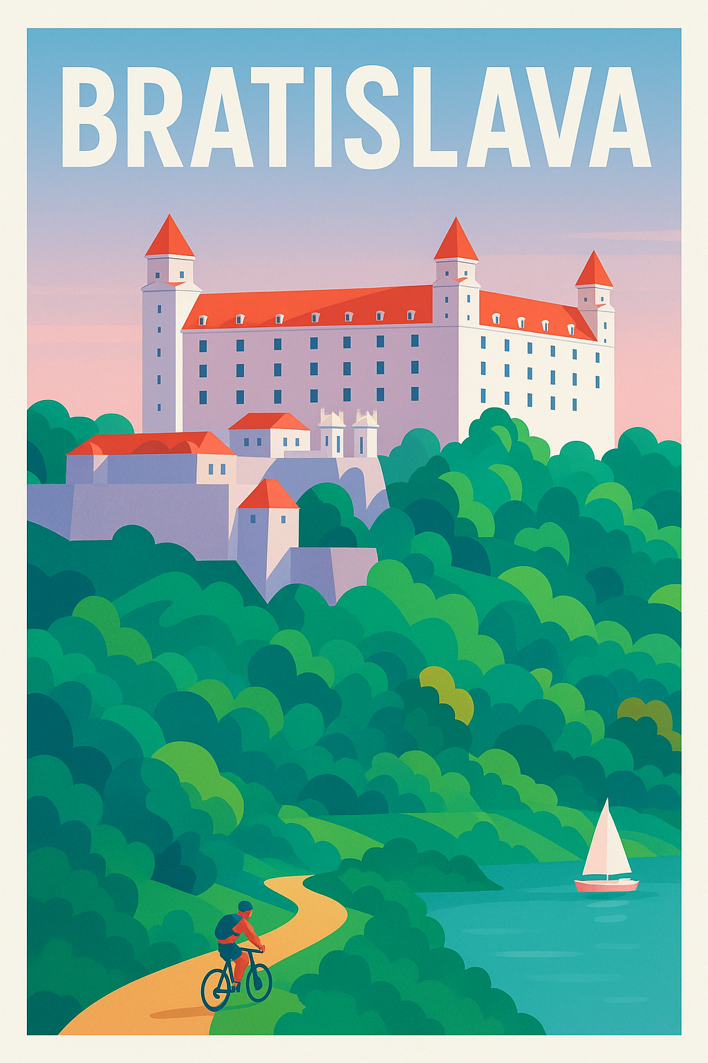 Affiche de Bratislava - Escapade verte au pied du Château
