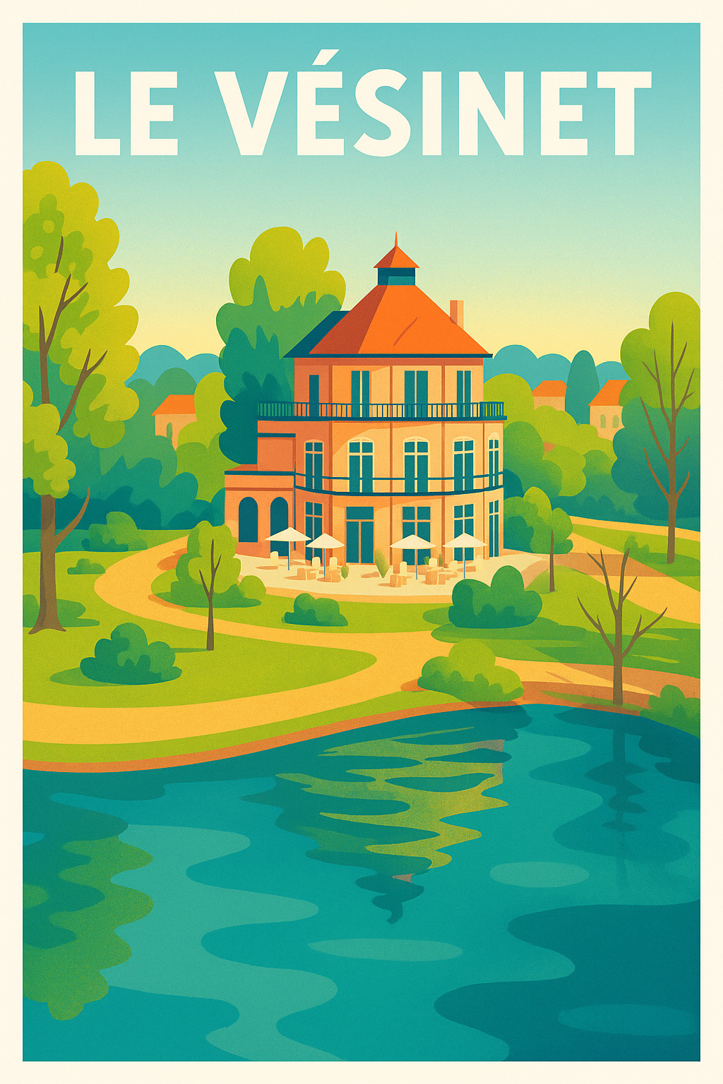 Affiche de Le Vésinet - Élégance et Sérénité au Bord de l'Eau