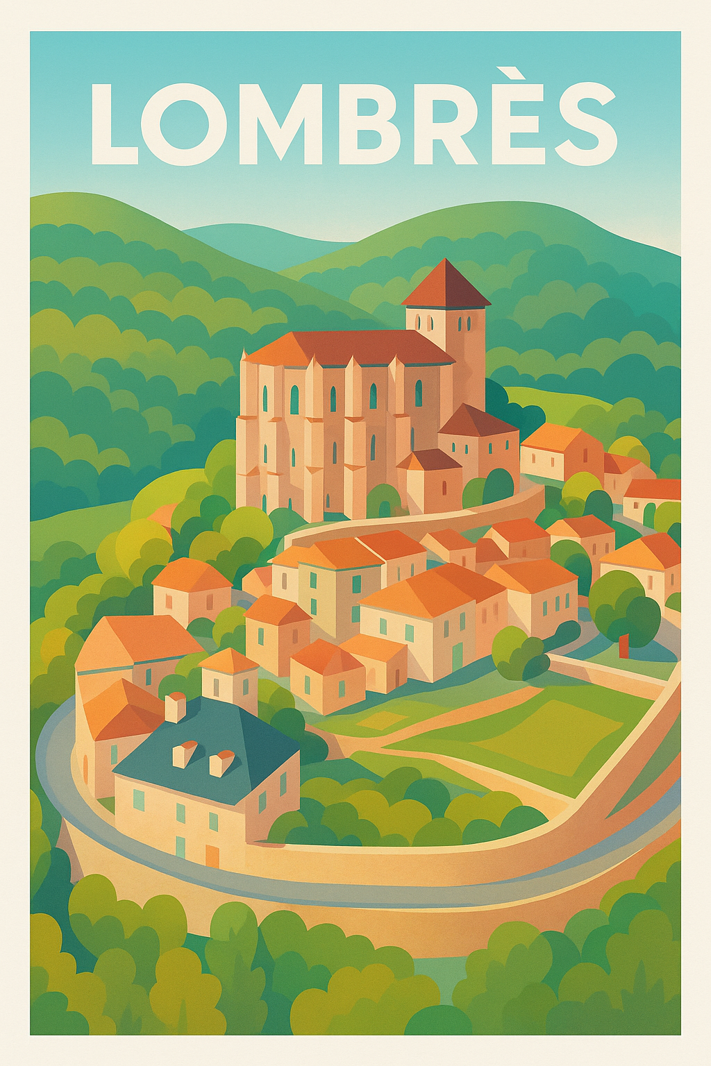 Affiche de Lombrès - Charme pittoresque au cœur de la nature
