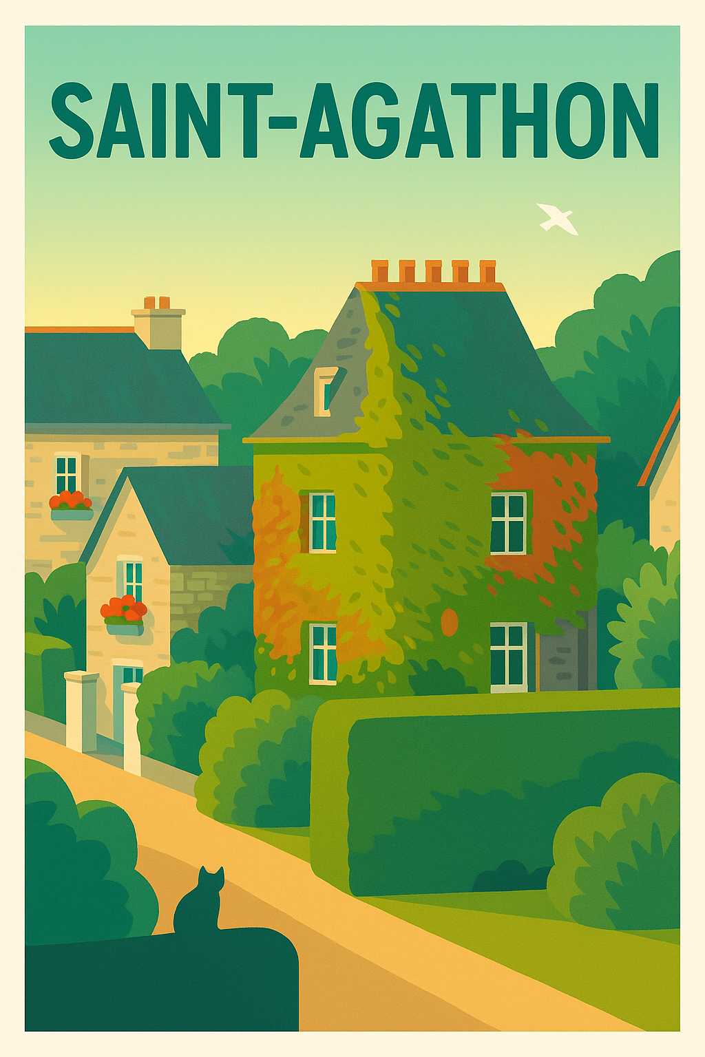 Affiche de Saint-Agathon - Harmonie paisible au cœur de la nature