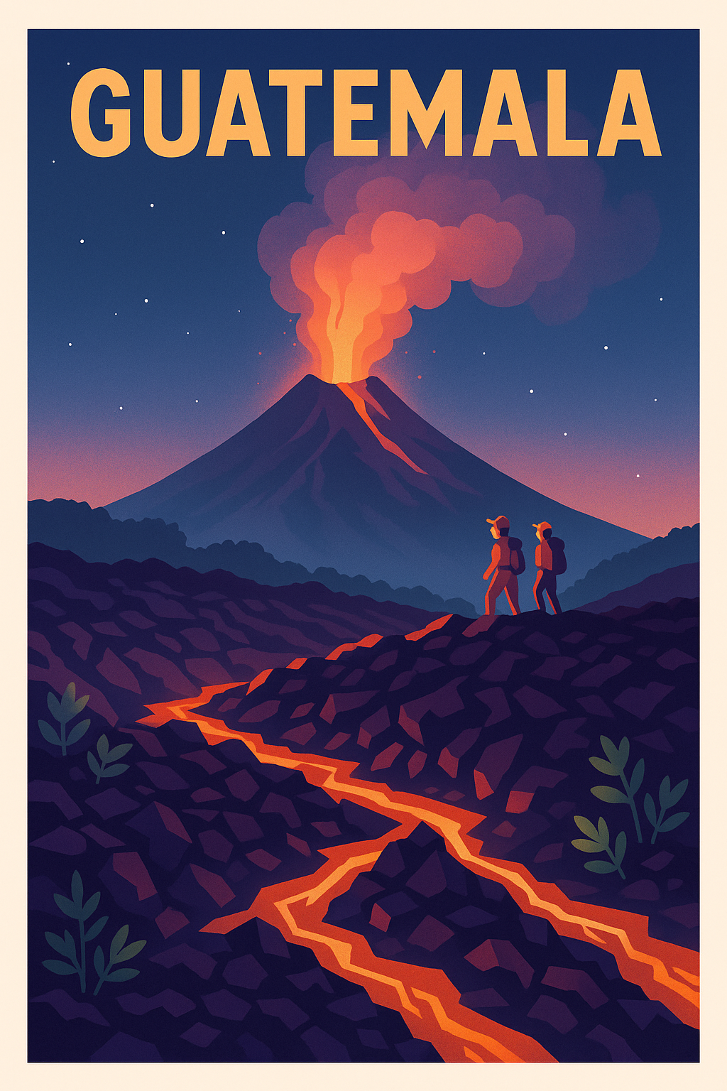 Affiche de Guatemala - L'éruption spectaculaire d'un volcan emblématique