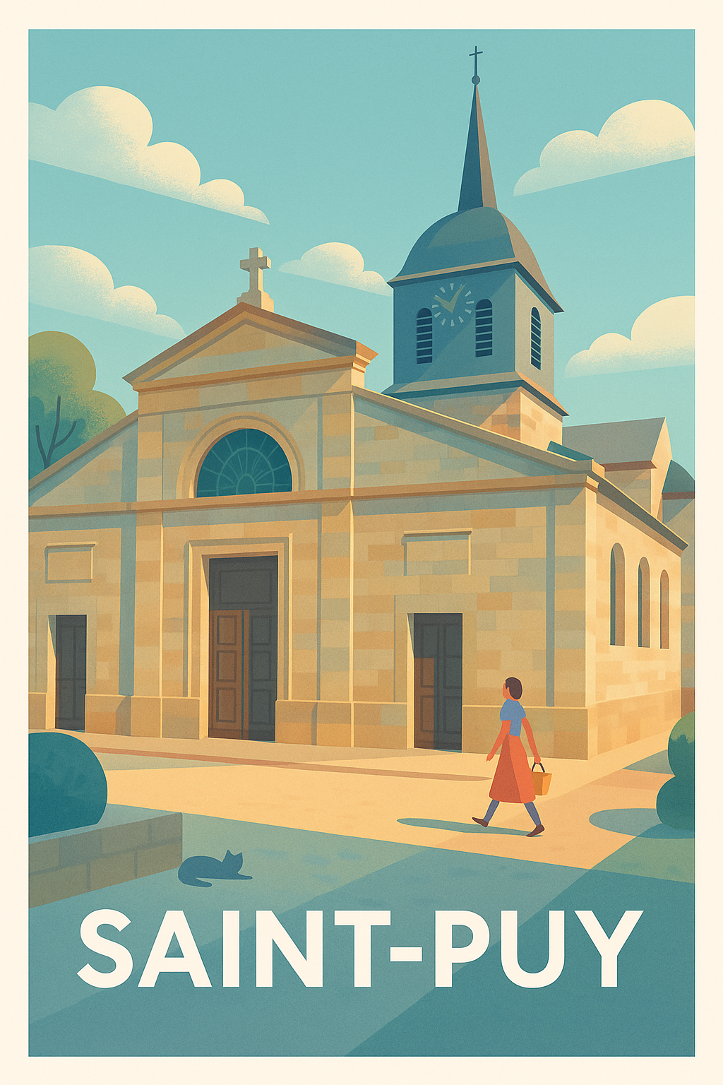 Affiche Saint-Puy — Sérénité et charme provincial · poster d'art de Saint-Puy