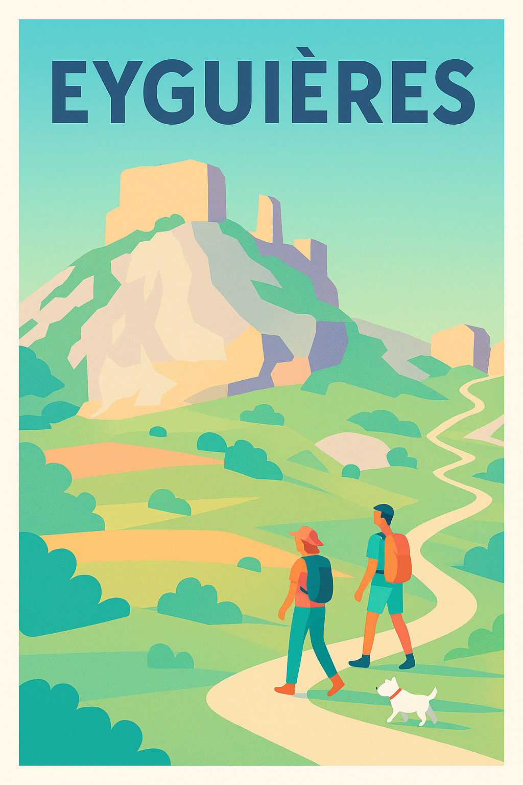Affiche de Eyguières - Escapade nature et randonnée en Provence