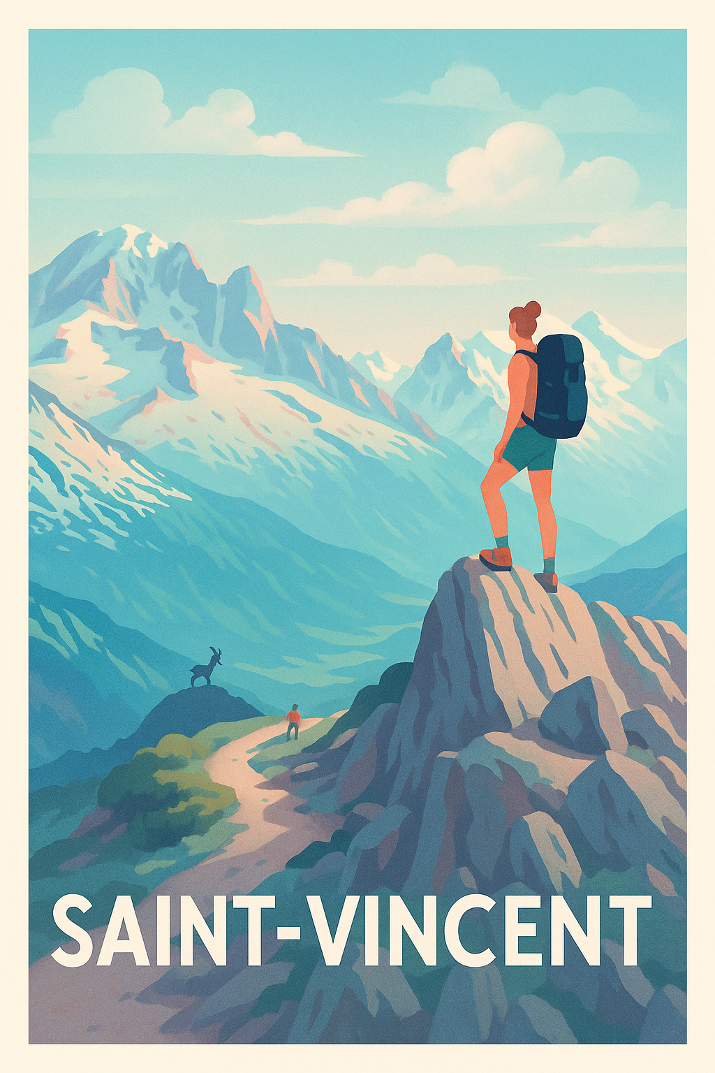 Affiche Saint-Vincent — Escapade Montagne et Aventure · poster d'art de Saint-Vincent